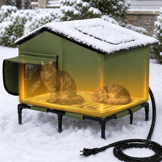 Heated cat house